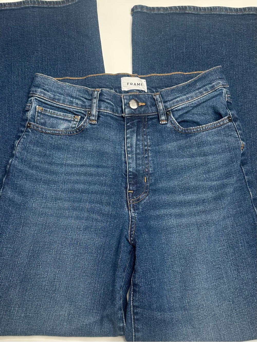 FRAME Le Slim Palazzo Wide Leg High Rise Jeans in Kinmount Sz 27 - Picture 7 of 8